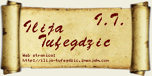 Ilija Tufegdžić vizit kartica